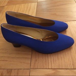 Royal Blue Kitten Heels